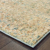 4' x 6' Foam Blue Pumpkin and Golden Yellow Abstract Power Loom Stain Resistant Area Rug