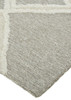 4' x 6' Gray and Ivory Wool Geometric Tufted Handmade Stain Resistant Area Rug