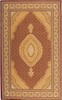 4' x 6' Red and Beige Medallion Area Rug