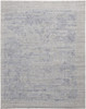 4' x 6' Gray and Blue Abstract Hand Woven Distressed Area Rug