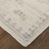 4' x 6' Tan and Brown Floral Hand Knotted Stain Resistant Area Rug