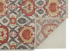 4' x 6' Orange and Gray Wool Floral Hand Knotted Stain Resistant Area Rug