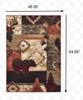 4' x 6' Rustic Brown Animal Lodge Area Rug