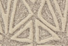 4' x 6' Tan & Ivory Wool Geometric Tufted Handmade Stain Resistant Area Rug