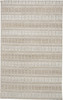 4' x 6' Tan Gray and Silver Striped Hand Woven Area Rug
