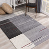 4' x 6' Gray Modern Geometric Area Rug