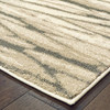 4' x 6' Ivory Sand and Ash Abstract Power Loom Stain Resistant Area Rug
