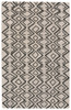 4' x 6' Black Gray and Taupe Wool Geometric Tufted Handmade Stain Resistant Area Rug