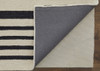 4' x 6' Ivory and Black Wool Abstract Tufted Handmade Area Rug