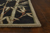 4' x 6' Black Hand Tufted Bordered Bamboo Indoor Area Rug