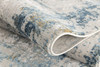 4' x 6' Ivory and Blue Abstract Distressed Area Rug