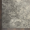 4' x 6' Gray and Ivory Abstract Power Loom Area Rug