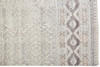 4' x 6' Gray Ivory and Pink Geometric Hand Knotted Area Rug