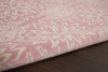 4' x 6' Pink Floral Power Loom Area Rug