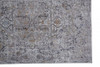 4' x 6' Gray Taupe and Yellow Abstract Stain Resistant Area Rug