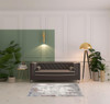 4' x 6' Gray and Ivory Modern Abstract Area Rug