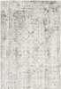 4' x 6' Gray and Ivory Abstract Distressed Viscose Area Rug