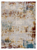 4' x 6' Abstract Beige and Gold Modern Area Rug