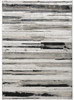 4' x 6' Silver Gray and Black Abstract Area Rug
