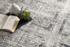 4' x 6' Gray & Ivory Abstract Distressed Area Rug