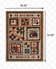4' x 6' Brown and Red Ikat Patchwork Area Rug