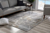 4' x 6' Beige and Gray Distressed Area Rug