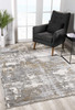 4' x 6' Beige and Gray Distressed Area Rug
