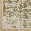 4' x 6' Beige Gold and Grey Abstract Power Loom Stain Resistant Area Rug