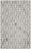 4' x 6' Ivory and Taupe Wool Geometric Tufted Handmade Area Rug