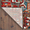 4' x 6' Red Orange Blue and Grey Southwestern Power Loom Stain Resistant Area Rug