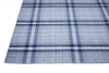4' x 6' Blue and White Abstract Hand Woven Stain Resistant Area Rug