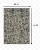 4' x 6' Gray and Navy Abstract Area Rug