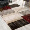 4' x 6' Brown Abstract Power Loom Area Rug