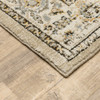 4' x 6' Beige and Ivory Center Jewel Area Rug