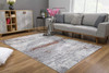 4' x 6' Gray and Brown Abstract Scraped Area Rug