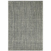 4' x 6' Blue Ivory Grey and Light Blue Geometric Power Loom Stain Resistant Area Rug