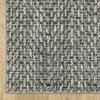 4' x 6' Blue Ivory Grey and Light Blue Geometric Power Loom Stain Resistant Area Rug