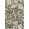 4' x 6' Gray and Ivory Abstract Spatter Area Rug