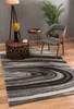 4' x 6' Dark Gray Abstract Illusional Area Rug