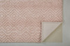 4' x 6' Pink and Ivory Geometric Stain Resistant Area Rug