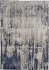 4' x 6' Tan Blue and Ivory Abstract Power Loom Distressed Area Rug