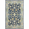 4' x 6' Navy and Blue Bohemian Area Rug