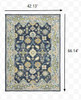 4' x 6' Navy and Blue Bohemian Area Rug