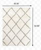 4' x 6' Ivory and Gray Geometric Lattice Area Rug