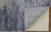 4' x 6' Blue Gray and Ivory Striped Power Loom Distressed Area Rug