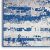 4' x 6' Blue and Ivory Ombre Dhurrie Area Rug