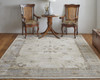 4' x 6' Tan Brown and Gray Power Loom Distressed Area Rug