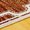 4' x 6' Brick and Gold Geometric Stain Resistant Area Rug