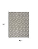 4' x 6' Charcoal Floral Stain Resistant Non Skid Area Rug