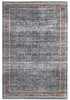 4' x 6' Blue Oriental Distressed Stain Resistant Area Rug